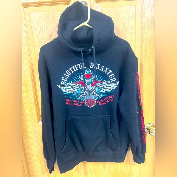beautiful disaster Tops - 🖤❤️‍🔥Beautiful Disaster Hoodie